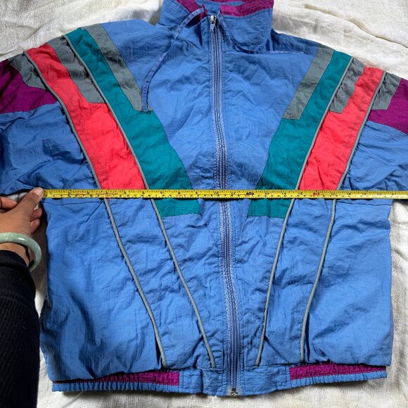 80s Vintage Kids Jacket Sz 14 (can fit XS women's frame) | Parachute Material - Picture 7 of 11